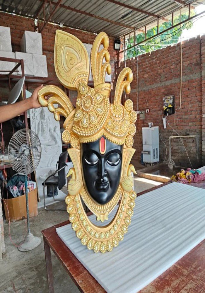 Lord Shrinathji Nathdwara Face Wall Hanging Sculpture
